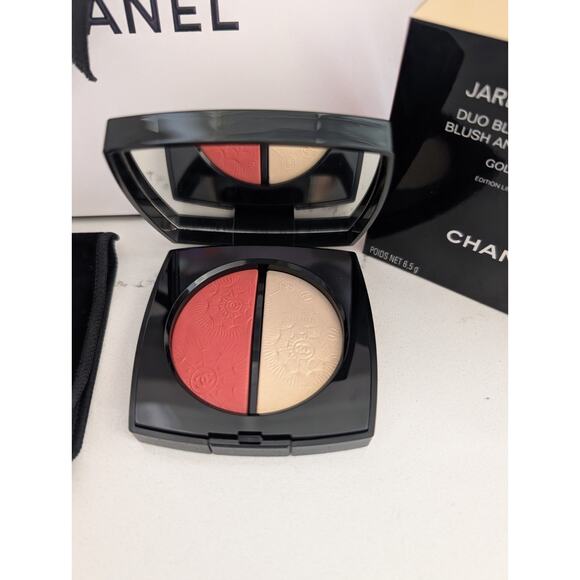 NIB Chanel JARDIN IMAGINAIRE Blush and Highlighter Duo Gold and Peach Limited - Picture 2 of 5